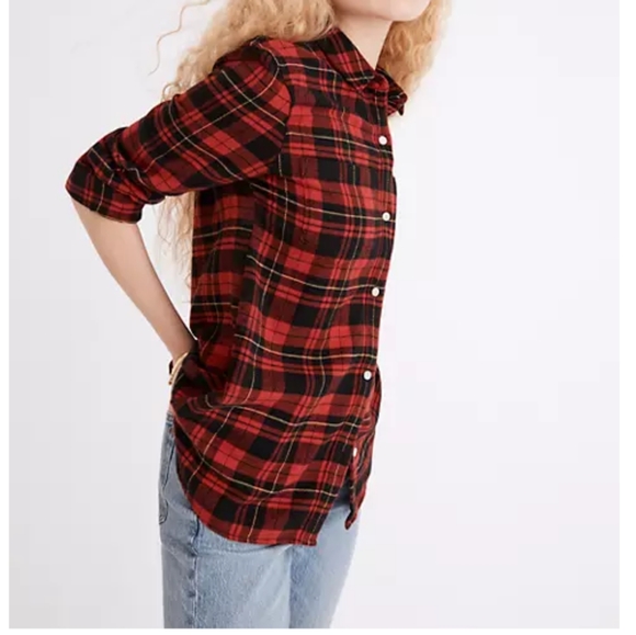 Madewell Tops - Madewell Classic Ex-Boyfriend Flannel Shirt In Kirtling Plaid